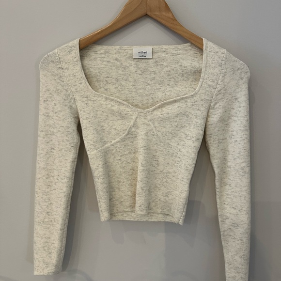 Like new worn once Wilfred bustier sweater in light oatmeal - Picture 2 of 4